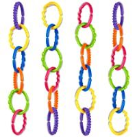 talinu cadena de cochecito de colores 24 piezas - cadena de carrito- cadena de carrito de bebés- juguete de carrito de…